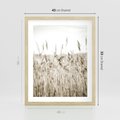 Plakat w ramie 40x50 - Nostalgiczny Pejzaż - suche trawy, pole - rama drewno
