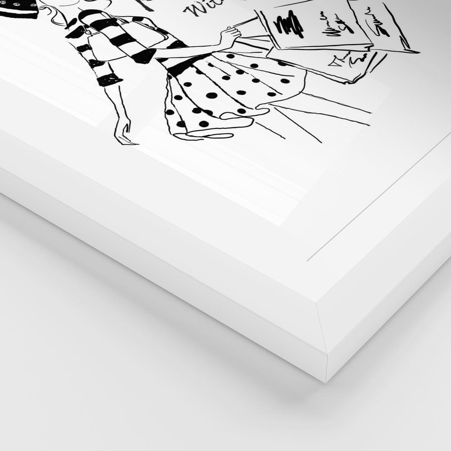 Plakat w ramie 30x40 - Paryż - Miasto Romantycznej Grafiki - Paryż, Paris - rama biała