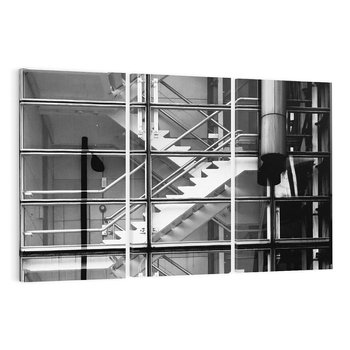 Obraz na płótnie 120x80 - Schody do architektonicznej przestrzeni - schody, architektura