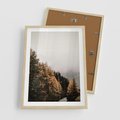 Plakat w ramie 50x70 - Kolorowa Jesień w Górskim Lesie - las, jesień - rama drewno