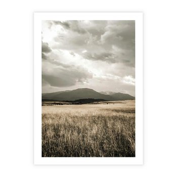 Plakat bez ramy 50x70 - Nostalgiczny Krajobraz - pole, krajobraz
