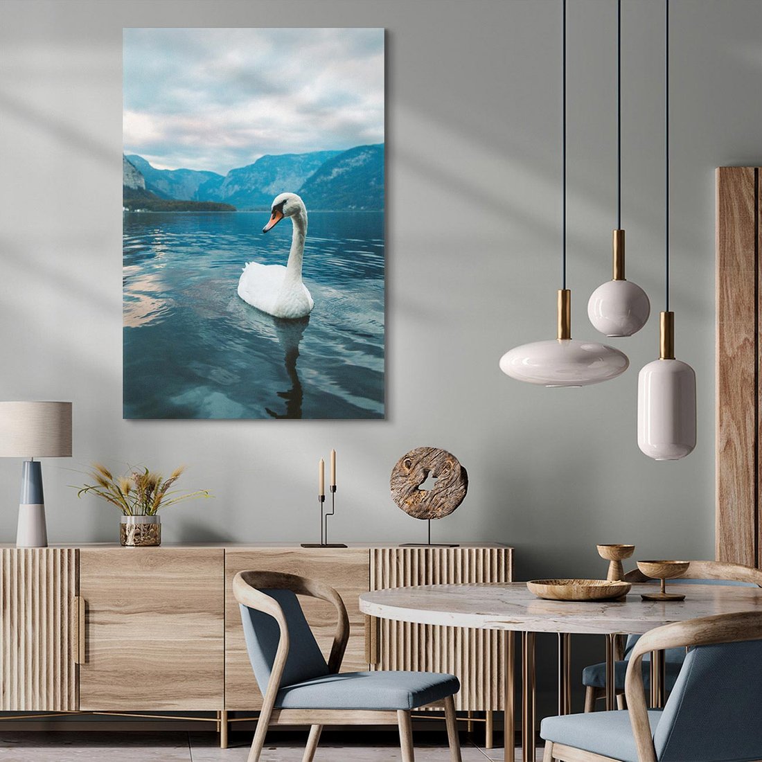 Obraz na płótnie 70x100 - Łabędzi Śpiew - fotografia, plakat