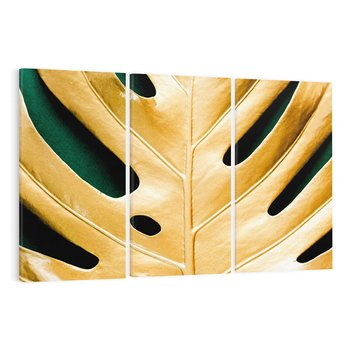 Obraz na płótnie 120x80 - Piękno i Styl - złote, liście