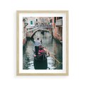 Plakat w ramie 40x50 - Kanały Wenecji - gondola, Wenecja - rama drewno