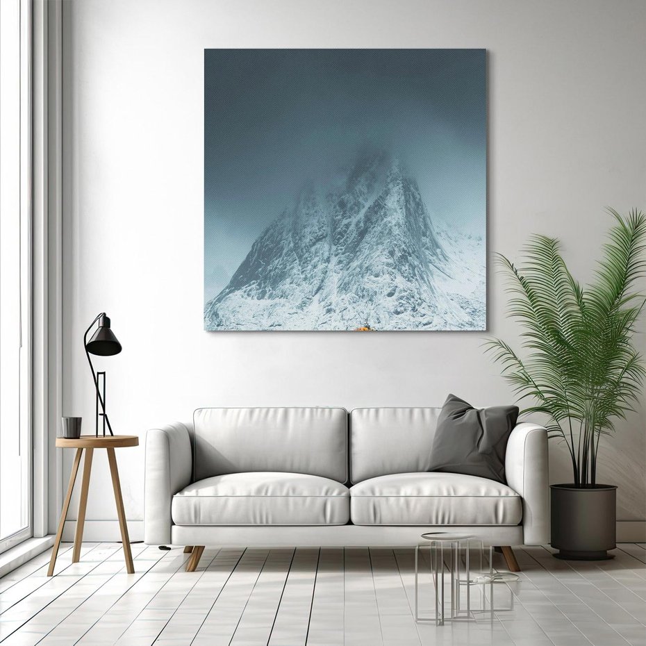 Obraz na płótnie 50x50 - Skandynawski pejzaż - skadynawski, pejzaż