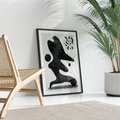 Plakat bez ramy 21x30 - Abstrakcja w Monochromii - nowoczesna grafika, abstrakcja