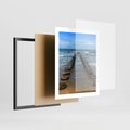Plakat w ramie 40x50 - Falochron na brzegu morza - falochron, morze - rama czarna
