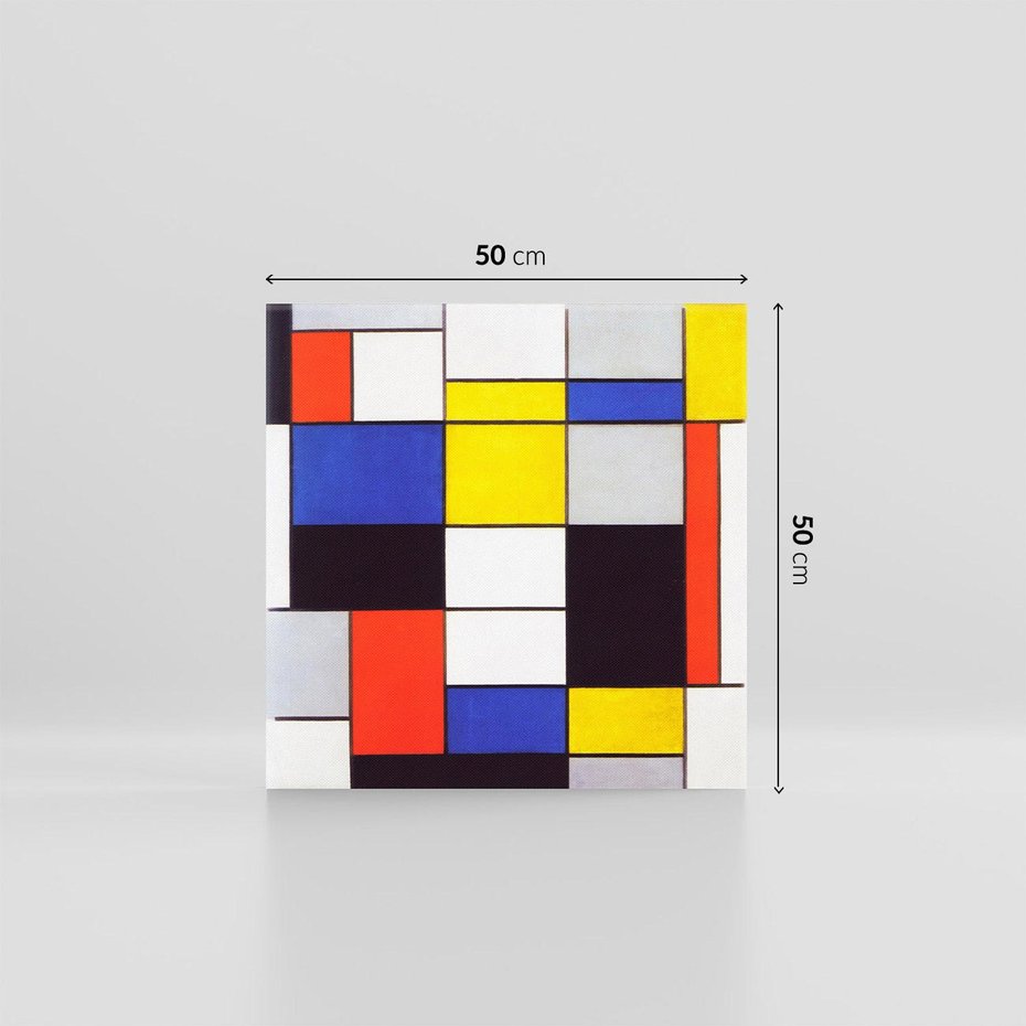 Obraz na płótnie 50x50 - Kompozycja A (1920), Piet Mondrian - Reprodukcja - reprodukcja, obraz na płótnie
