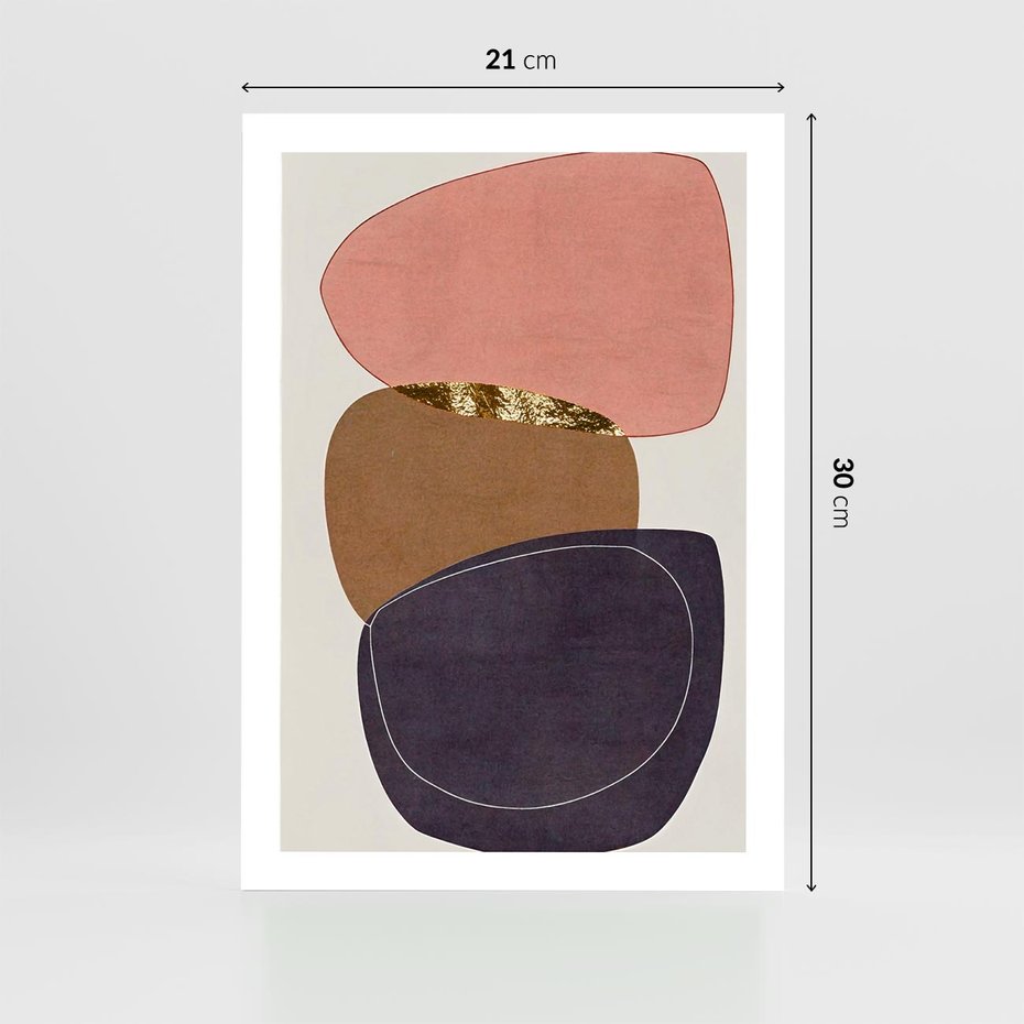 Plakat bez ramy 21x30 - Rozkwitające Przenikające Formy - abstrakcyjny obraz, geometryczne formy