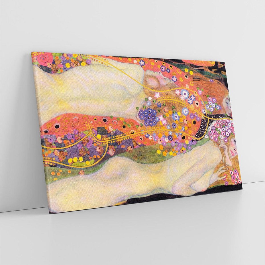 Obraz na płótnie 100x70 - "Water Serpents II" (1907) Gustav Klimt - Reprodukcja - reprodukcja, obraz na płótnie