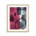 Plakat w ramie 40x50 - Formy w Różu i Granacie - abstrakcja, różne formy - rama drewno
