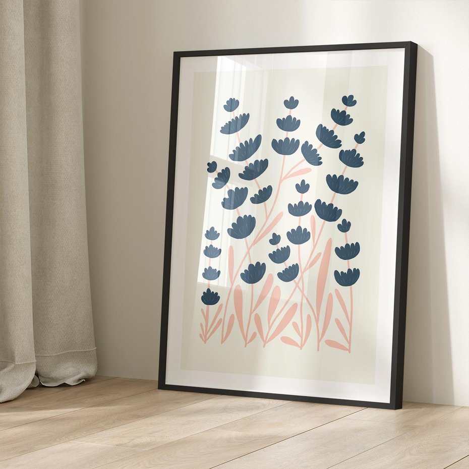 Plakat bez ramy 30x40 - Migotliwe Kształty - kwiaty, rośliny