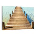 Obraz na płótnie 100x70 - Pomost nad morską przestrzenią - pomost, morze