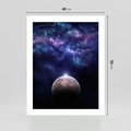 Plakat bez ramy 40x50 - Kosmos - Ziemia i Księżyc - kosmos, ziemia