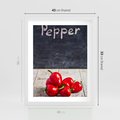 Plakat w ramie 40x50 - Eksploracja smaków - papryka, kuchnia - rama biała