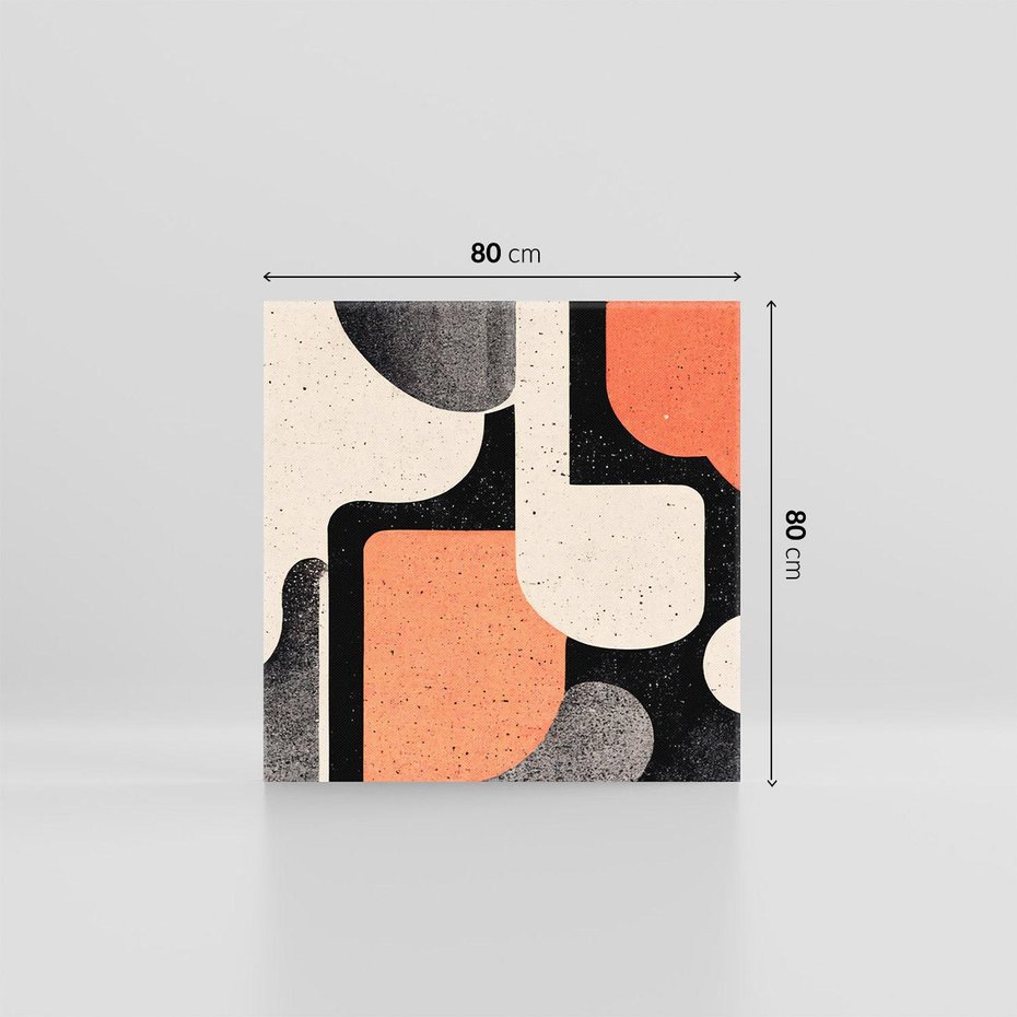 Obraz na płótnie 80x80 - Loftowa Harmonia - abstrakcja, styl loftowy