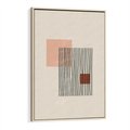 Obraz w ramie 50x70 - Przenikające Formy - nowoczesna sztuka, minimalizm - rama drewno