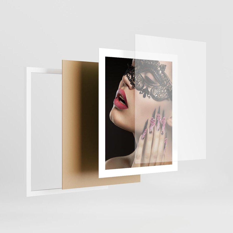 Plakat w ramie 40x50 - Piękno na tipsach - beauty, manicure - rama biała