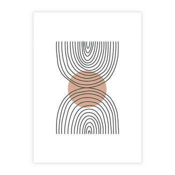 Plakat bez ramy 21x30 - Przenikające Widzenia - półkola, koło