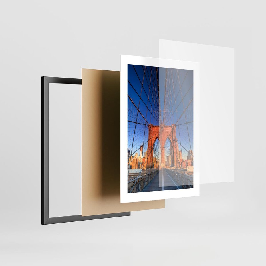 Plakat w ramie 30x40 - Most architektoniczne arcydzieło - most, architektura - rama czarna
