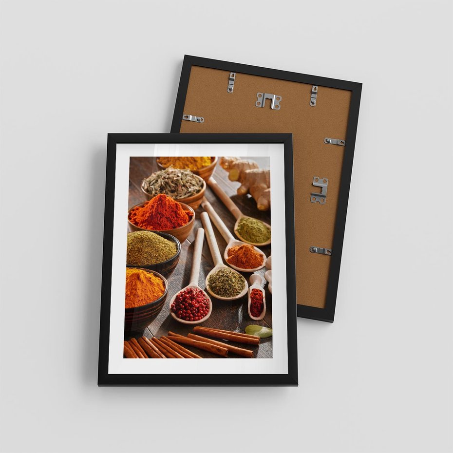 Plakat w ramie 30x40 - Smakowite Aromaty - przyprawy, kuchnia - rama czarna