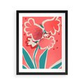 Plakat w ramie 40x50 - Rozkwitające Plamy i Formy - nowoczesny plakat, abstrakcyjne kwiaty - rama czarna