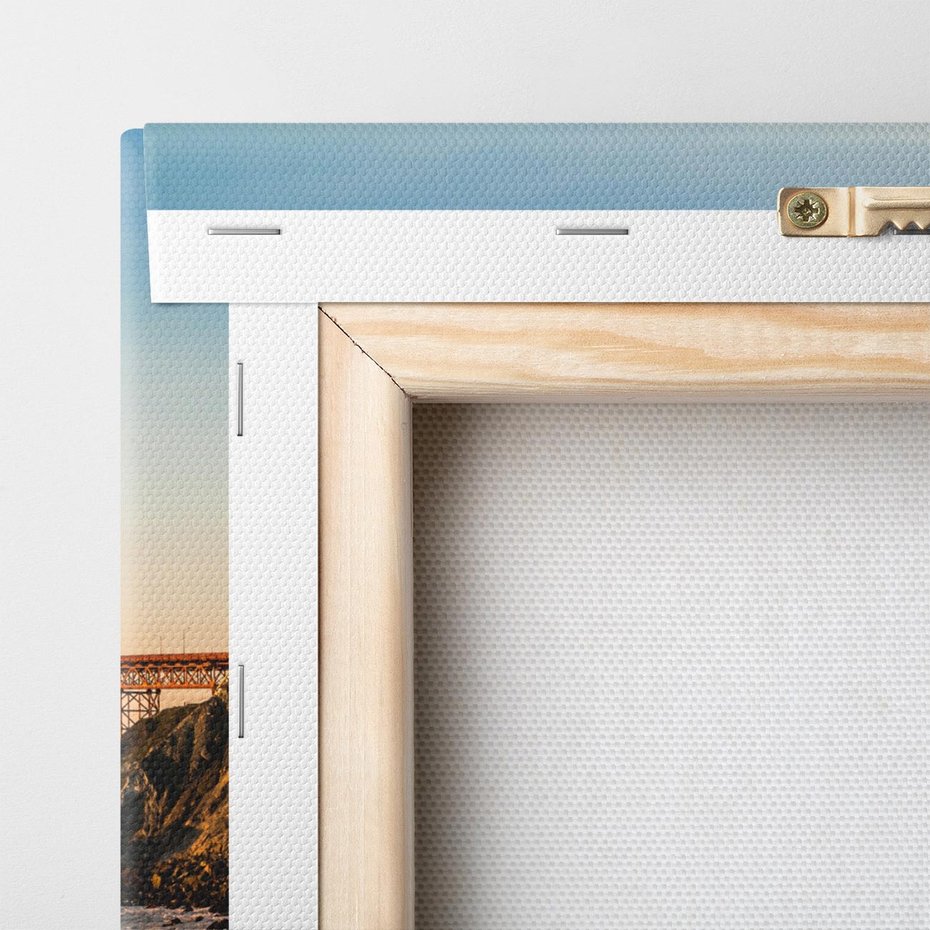 Obraz na płótnie 80x120 - Statek na morzu - Golden Gate, most