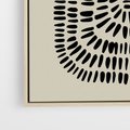 Obraz w ramie 50x70 - Zaklęte Wnętrza - boho plakat, czarne kropki kreski - rama drewno