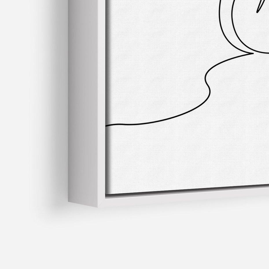 Obraz w ramie 70x100 - Minimalistyczna Przejażdżka - szkic, minimalizm - rama biała