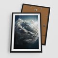 Plakat w ramie 50x70 - Chmurowa aura nad horyzontem - atmosfera, chmury - rama czarna