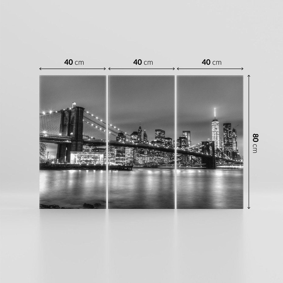 Obraz na płótnie 120x80 - Symbole Nowego Jorku - most, Nowy Jork