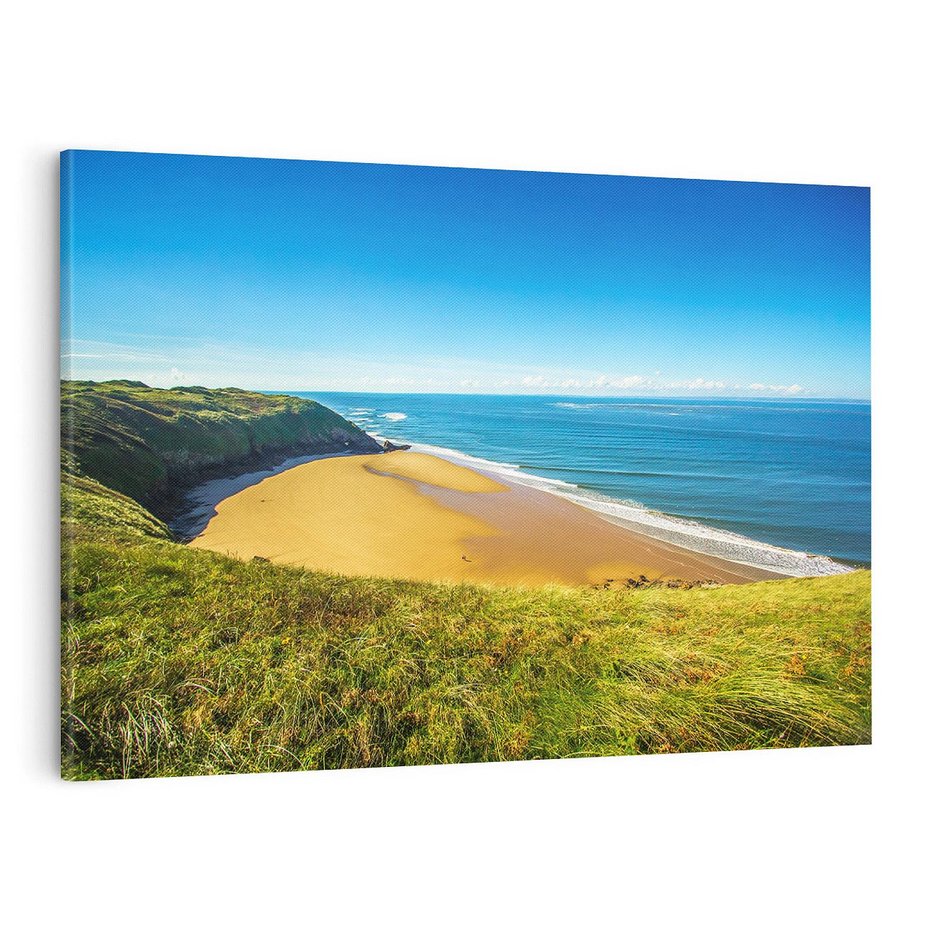 Obraz na płótnie 120x80 - Morze na Plaży - Błękitne Rajskie Zakątki - morze, plaża