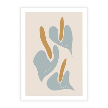 Plakat bez ramy 30x40 - Kwiaty Pasteli - kwiaty, nowoczesne i minimalistyczne