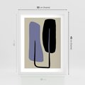 Plakat w ramie 30x40 - Harmonia Nowych Anomalii - minimalizm, boho plakat - rama biała