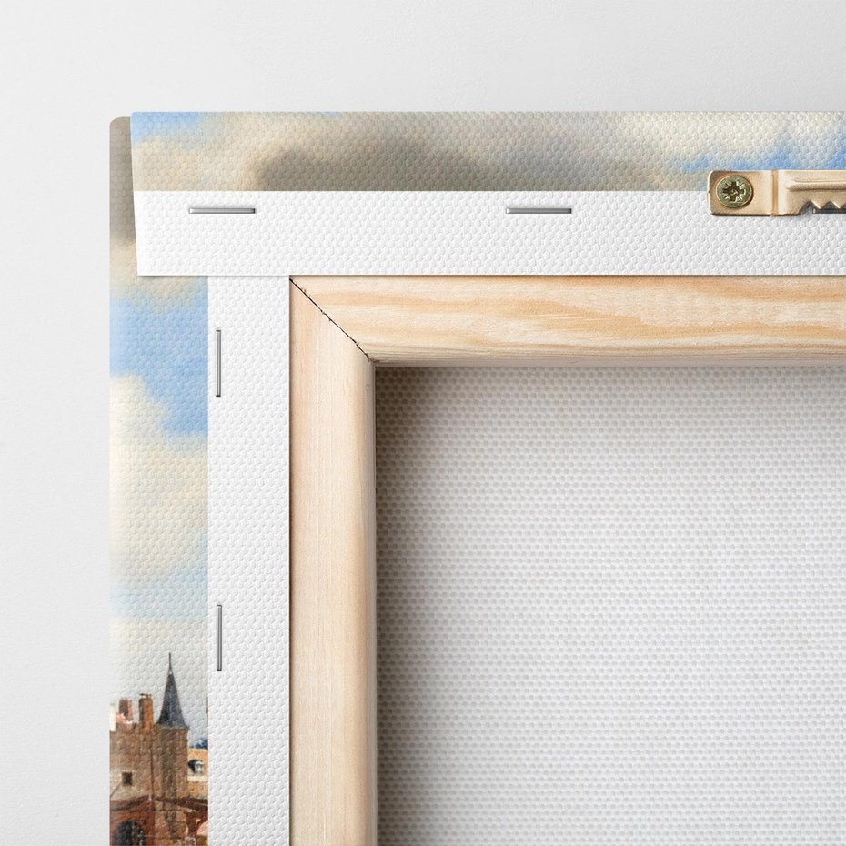 Obraz na płótnie 120x80 - "View of Delft" Johann Vermeer (1660–1661) - Reprodukcja - reprodukcja, obraz na płótnie