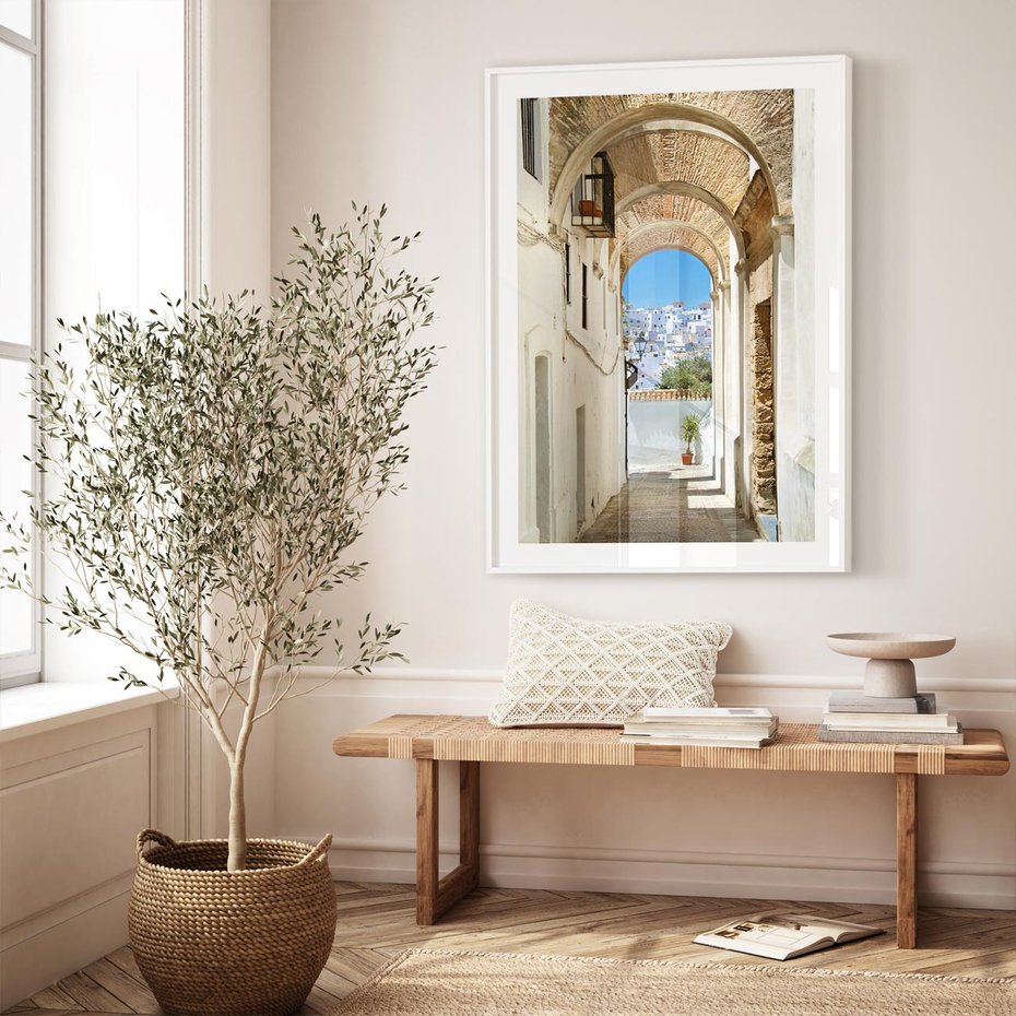 Plakat bez ramy 40x50 - Romantyczna Przeprawa - romantyczna, uliczka