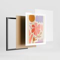 Plakat w ramie 40x50 - Nowoczesne Światło - abstrakcyjny obraz, pastelowe kolory - rama czarna