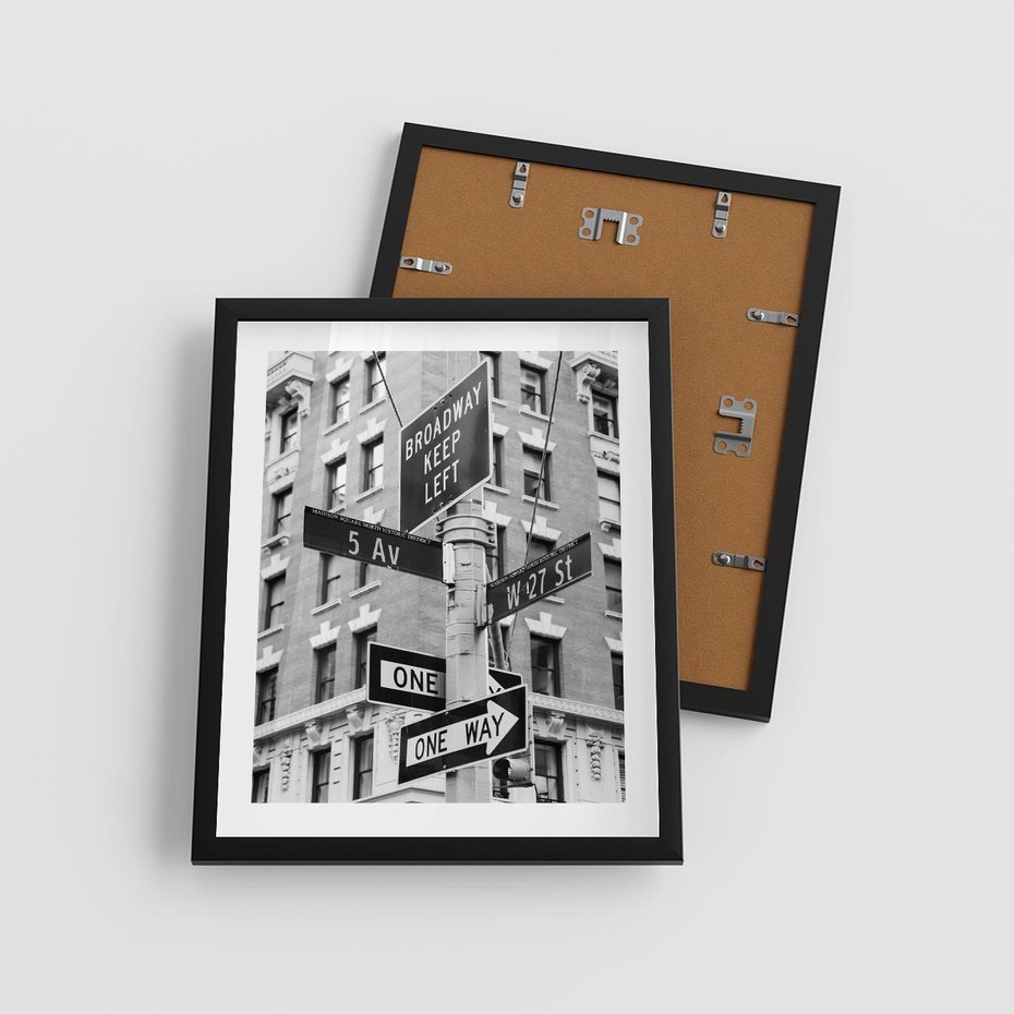 Plakat w ramie 40x50 - Nowojorska Droga - nowy jork, fotografia - rama czarna