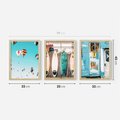 Zestaw obrazy w ramie 30x40 galeria - Surfing, Floryda, balony - rama drewno