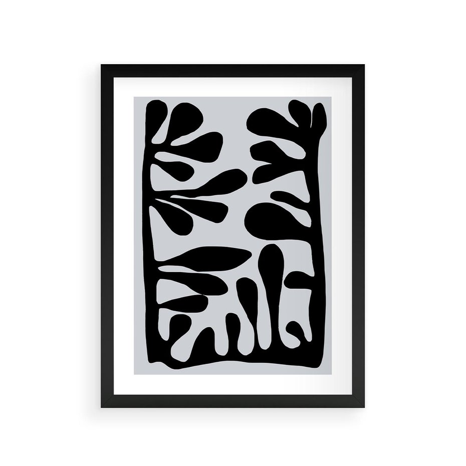 Plakat w ramie 30x40 - Taniec Kształtów - matisse, sztuka nowoczesna - rama czarna