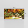 Obraz na płótnie 140x70 - Idylliczny las z bujnym strumykiem - las, drzewa