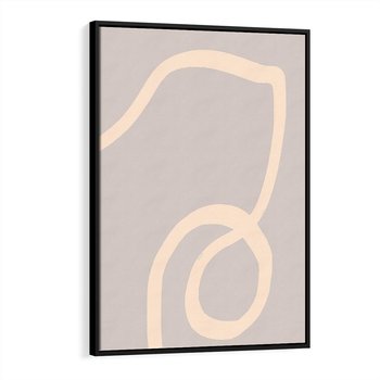 Obraz w ramie 50x70 - Wystylizowana Rewolucja - minimalistyczny obraz, nowoczesny - rama czarna