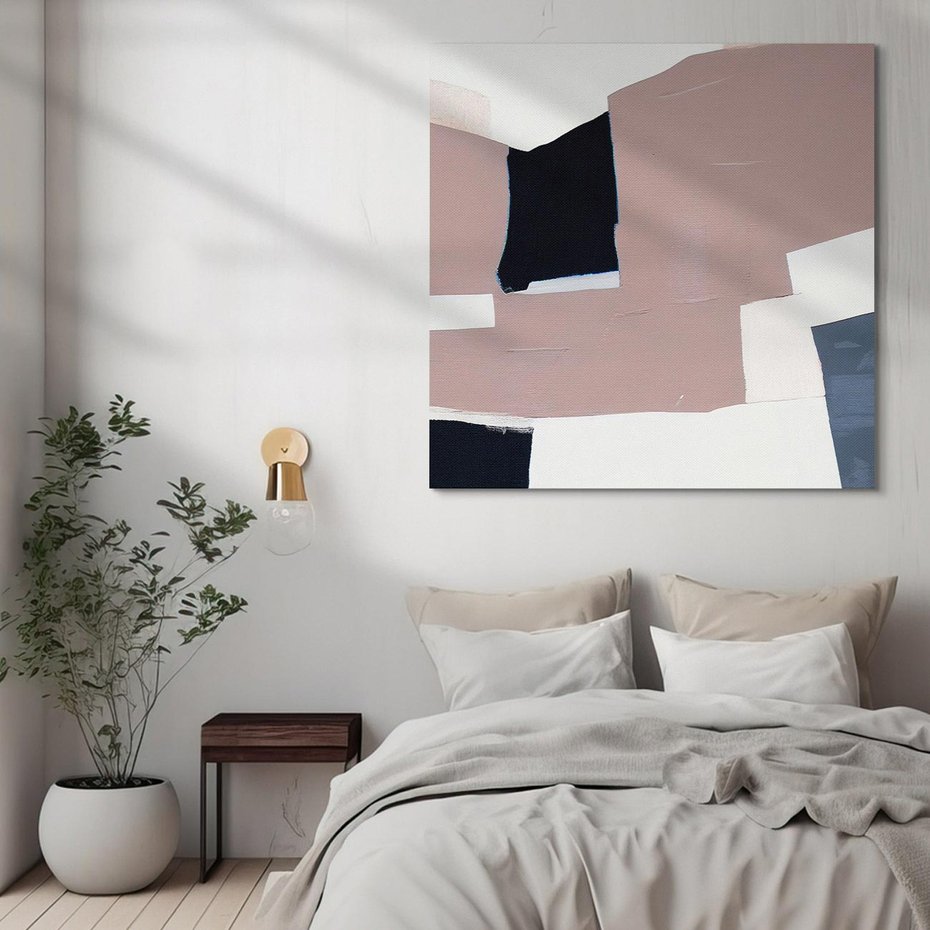 Obraz na płótnie 40x40 - Wyrażona cisza abstrakcji - abstrakcyjne, nieregularne kształty