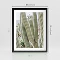 Plakat w ramie 40x50 - Duże Kaktusy w Pejzażu - kaktus, duże kaktusy na pustyni - rama czarna