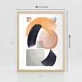 Plakat w ramie 40x50 - Graficzna Kreatywność - abstrakcyjna grafika, plamy - rama drewno