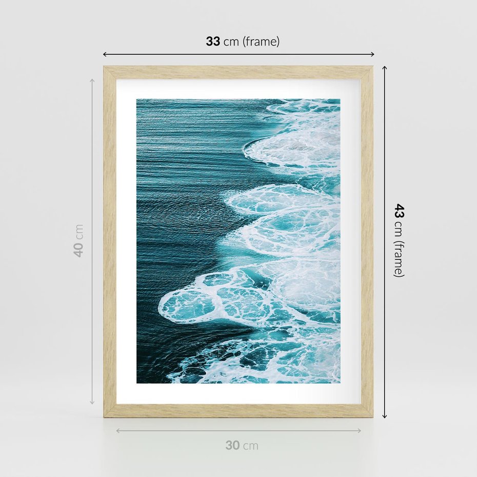 Plakat w ramie 30x40 - Morska potęga - morze, ocean - rama drewno