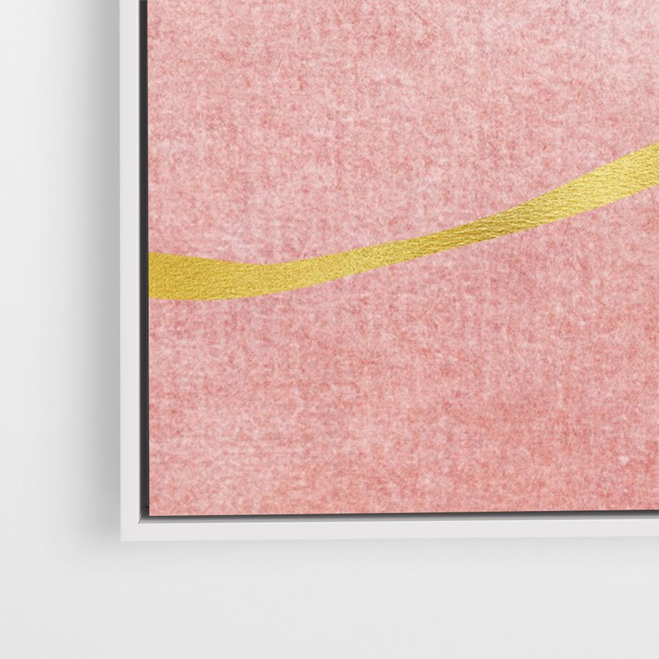 Obraz w ramie 80x120 - Ekspresja w ruchu pędzla - abstrakcja, połączenie kształtów - rama biała