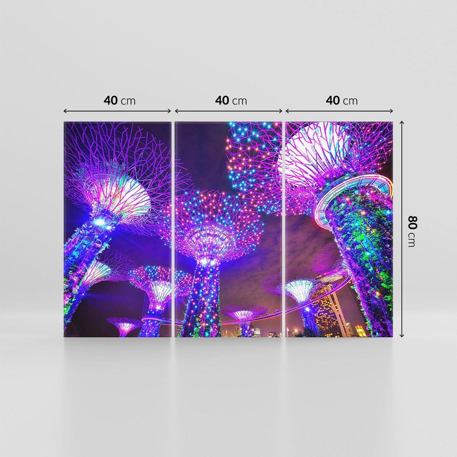 Obraz na płótnie 120x80 - Azja: nocne światła architektury - Azja, noc