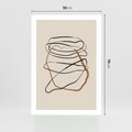 Plakat bez ramy 50x70 - Bezczasowe Kontury - abstrakcyjne linie, zaplątane