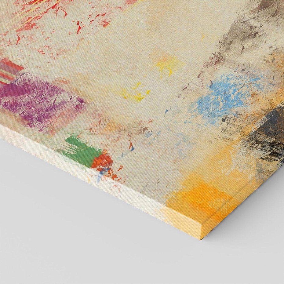 Obraz na płótnie 120x40 - Abstrakcja olejna - kształty i kolory - abstrakcja, olejna